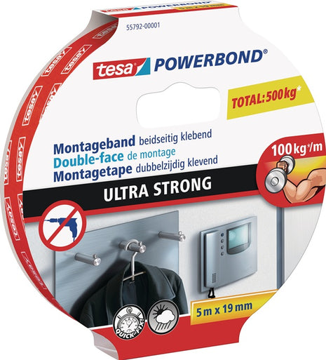 TESA ruban de montage Powerbond Ultra Strong 55792 blanc (4000309018)