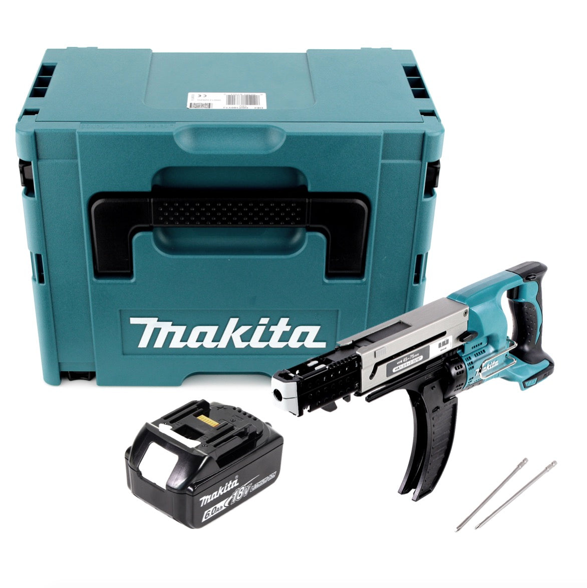 Makita DFR 750 G1J Akku Magazinschrauber 18V 45-75mm + 1x Akku 6,0Ah + Makpac - ohne Ladegerät - Toolbrothers