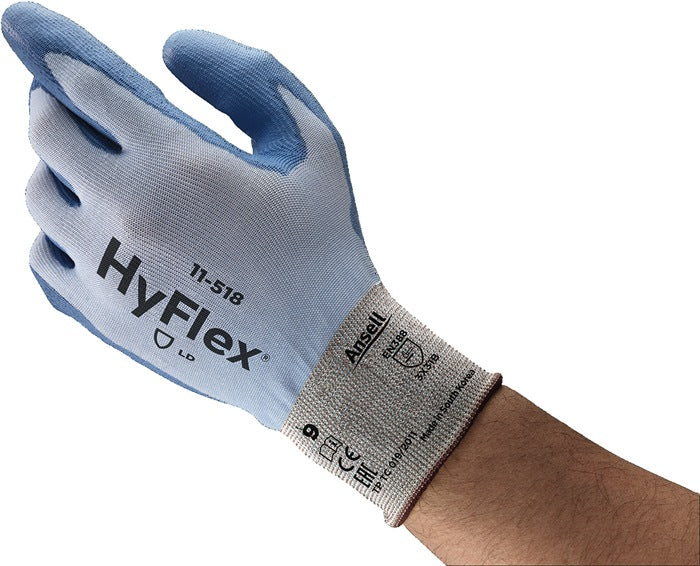 ANSELL Schnittschutzhandschuhe HyFlex® 11-518 Größe 8 blau ( 4000371085 )