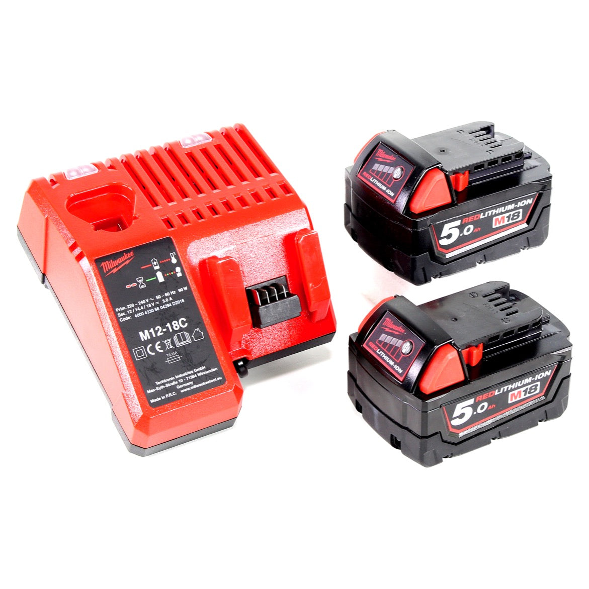 Milwaukee M18 FPD-502C Akku Schlagbohrschrauber 135 Nm im HD System Koffer mit 2x M18 B5 5,0 Ah Akku und M12-18C Ladegerät - Toolbrothers