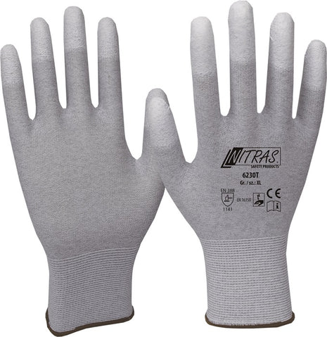 Gants NITRAS taille 9 gris/blanc (4000371799)