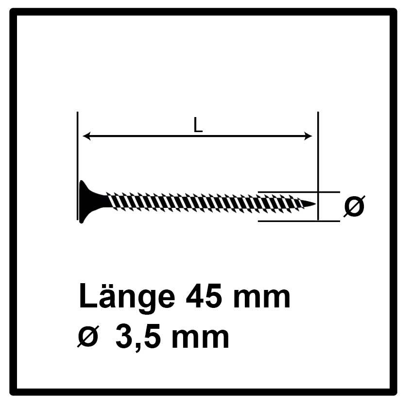 Technofast GF3545TD 5000 x Gipskartonschrauben Trockenbauschrauben 3,5 x 45 PH2 Feingewinde - Toolbrothers