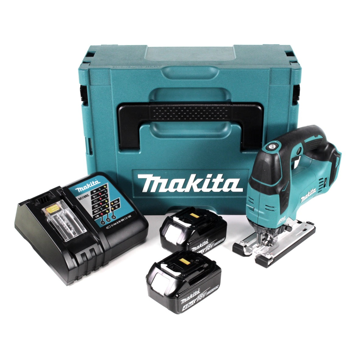 Makita DJV 182 RMJ Akku Pendelhubstichsäge 18V Brushless + 2x Akku 4,0Ah + Ladegerät + Makpac - Toolbrothers