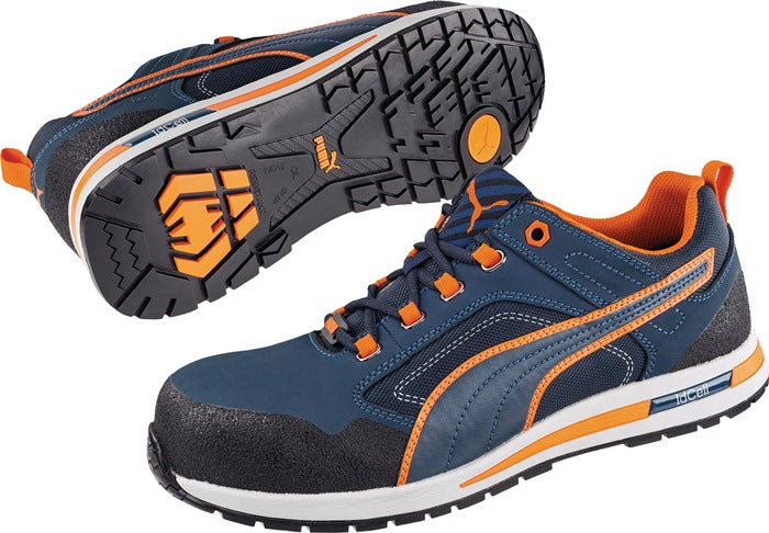 PUMA Sicherheitsschuh Crosstwist LOW Größe 42 blau/orange ( 4000374602 )