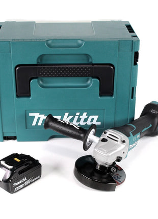 Makita DGA 517 T1J Akku Winkelschleifer 18 V 125 mm Brushless + 1x Akku 5,0 Ah + Makpac - ohne Ladegerät - Toolbrothers