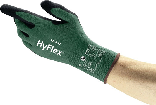 ANSELL Handschuhe HyFlex 11-842 Größe 8 schwarz/grün ( 4000391308 )