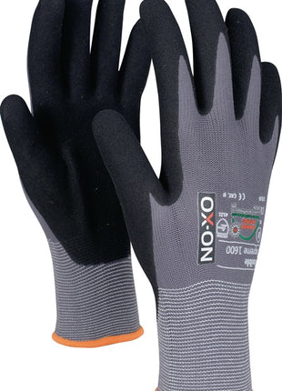 OX-ON Guantes Flexible Supreme 1600 Talla 8 negro/gris claro (4000391364)