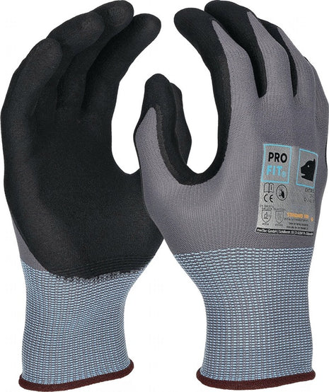 Guantes PRO FIT EXTRA talla 8 gris / negro ( 4000391432 )