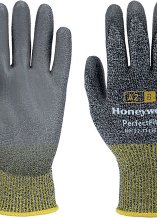 HONEYWELL Guantes de protección contra cortes New Perfect Fit 13G PU A2/B talla 8 gris/amarillo (4000391437)