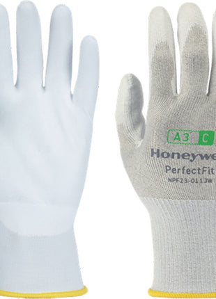 HONEYWELL Guantes de protección contra cortes New Perfect Fit 13G PU A3/C talla 8 blanco (4000391443)