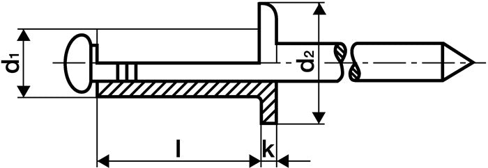 GESIPA Blindniet  Nietschaft d x l 3 x 12 mm ( 4000813178 )