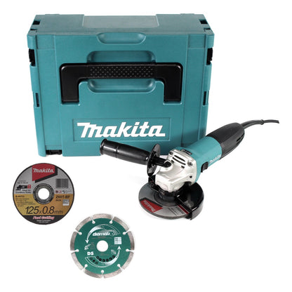 Makita GA5030RX1 Winkelschleifer 720 Watt 125 mm im Makpac + 10 x Trennscheiben + 1 x Schruppscheibe - Toolbrothers