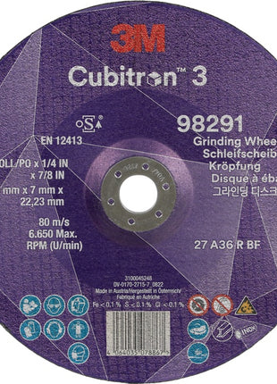 Disque abrasif 3M Cubitron™ 3 D230xS7mm grain 36+ (4000844237)