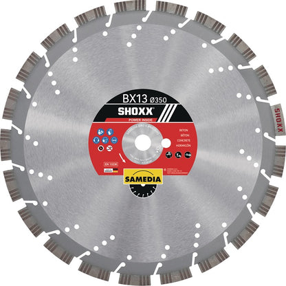 Disque à tronçonner diamanté SAMEDIA SHOXX BX13 Ø 350 mm alésage 20 / 25,4 mm (4000844263)