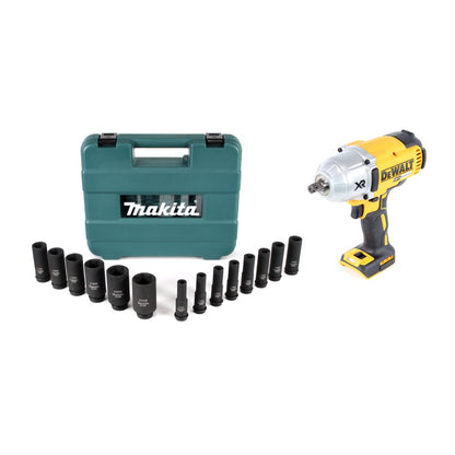 DeWalt DCF 899 N Akku Schlagschrauber 18 V 950 Nm 1/2" Brushless + 14 tlg. Steckschlüssel Set - ohne Akku, ohne Ladegerät - Toolbrothers