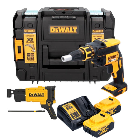 Visseuse pour cloisons sèches sans fil DeWalt DCF 620 P2T 18 V 30 Nm sans balais + 2 batteries 5,0 Ah + chargeur + TSTAK