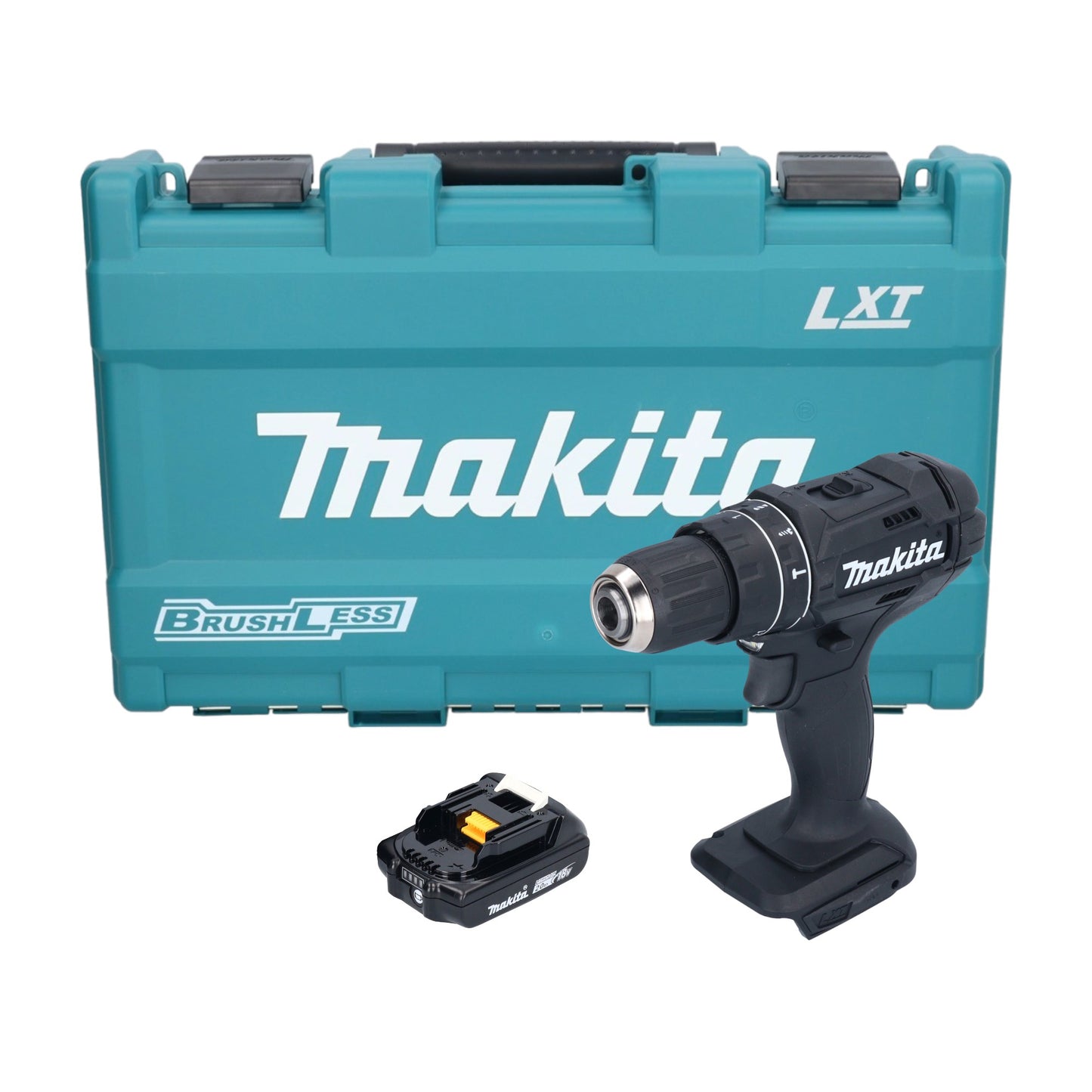 Makita DHP 482 A1KB Akku Schlagbohrschrauber 18 V 62 Nm Schwarz + 1x Akku 2,0 Ah + Koffer - ohne Ladegerät