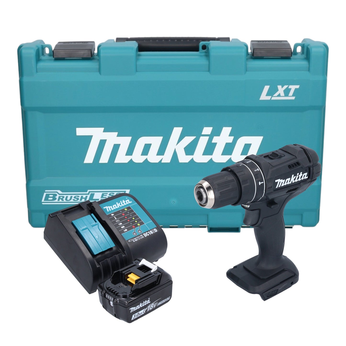 Makita DHP 482 SF1KB Akku Schlagbohrschrauber 18 V 62 Nm Schwarz + 1x Akku 3,0 Ah + Ladegerät + Koffer