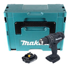 Makita DHP 482 A1JB perceuse à percussion sans fil 18 V 62 Nm noir + 1x batterie 2,0 Ah + Makpac - sans chargeur