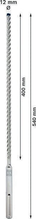 Taladro percutor BOSCH Expert SDS max-8X Ø 12 mm longitud útil 400 mm longitud 540 mm (4000909888)