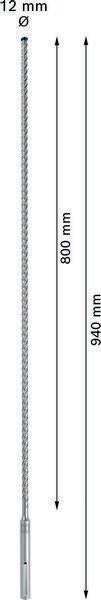 Marteau perforateur BOSCH Expert SDS max-8X Ø 12 mm longueur utile 800 mm longueur 940 mm (4000909890)