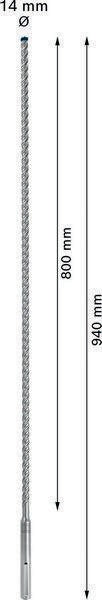 Marteau perforateur BOSCH Expert SDS max-8X Ø 14 mm longueur utile 800 mm longueur 940 mm (4000909894)