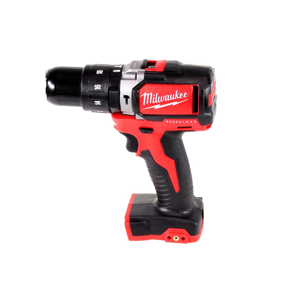 Milwaukee M18 BLPD 401 C Brushless Akku-Schlagbohrschrauber 18V - 13mm Schnellspannbohrfutter + Transportkoffer, Milwaukee M18 B4 Akku 18 V / 4,0 Ah und M12-18C Akku Ladegerät - Toolbrothers