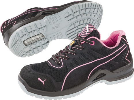 Zapato de seguridad PUMA para mujer Fuse TC Pink Wns Low Talla 38 negro/rosa (4300700488)