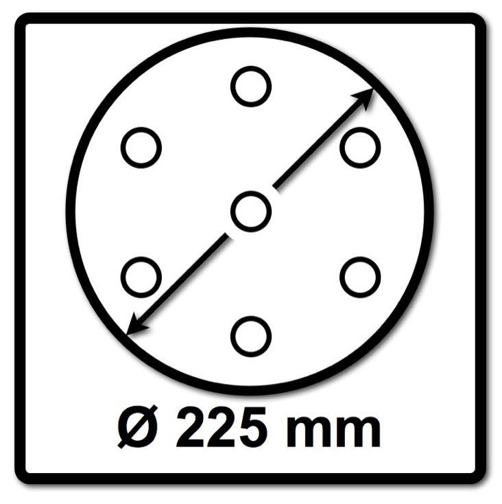 Festool STF D225 P400 GR S/25 disque abrasif Granat Soft (204228) pour ponceuse à col long PLANEX 225 EQ, PLANEX LHS-E 225 easy