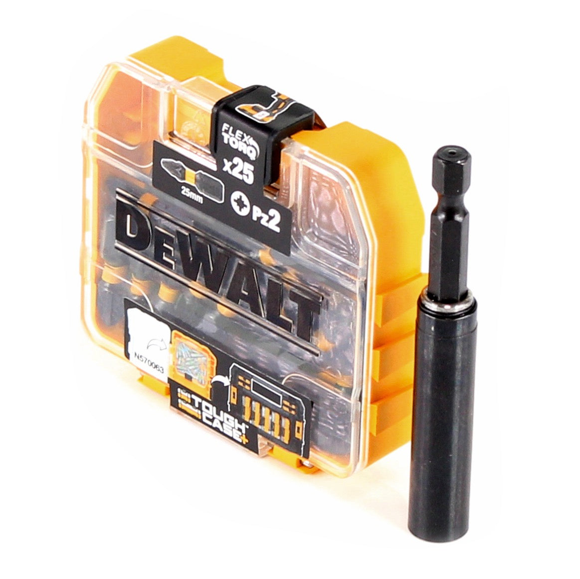 DeWalt Bit Set 25x PZ Bit FlexTorq 25 mm im Tough Case + Bithalter - Toolbrothers