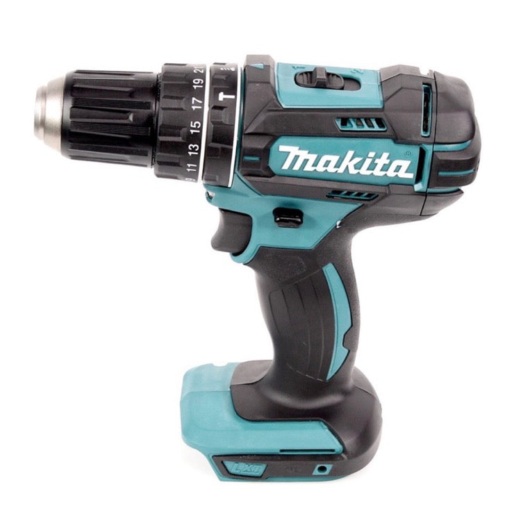 Makita DHP 482 RTJ - 18 V Li-Ion Akku Schlagbohrschrauber im Makpac + 2 x 5,0 Ah Akku + Ladegerät + Makita B-53811 Bit & Bohrer-Set 100-teilig - Toolbrothers