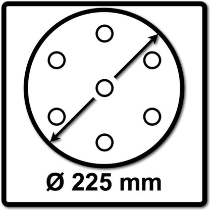 Festool STF D225 P100 GR S/25 disque abrasif Granat Soft (204222) pour ponceuses à col long PLANEX 225 EQ, PLANEX LHS-E 225 easy