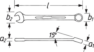 Clé mixte HAZET 600 LG SW 27 mm longueur 480 mm (8000465050)