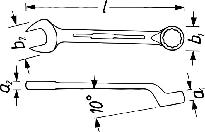 Clé mixte HAZET 603 SW 8 mm longueur 120 mm (8000465099)