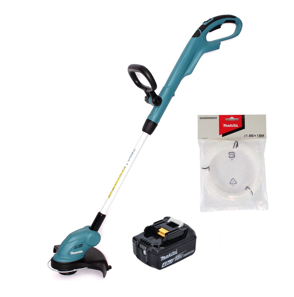 Makita DUR 181 M1 Akku Rasentrimmer 18 V 260 mm + 1x Akku 4,0 Ah + 1x Mähfaden - ohne Ladegerät - Toolbrothers