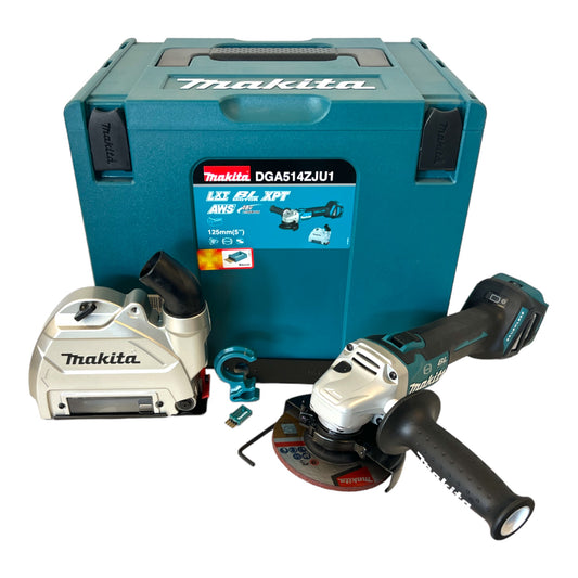 Makita DGA 514 ZJU1 Akku Winkelschleifer 18 V 125 mm Brushless + MAKPAC - ohne Akku, ohne Ladegerät