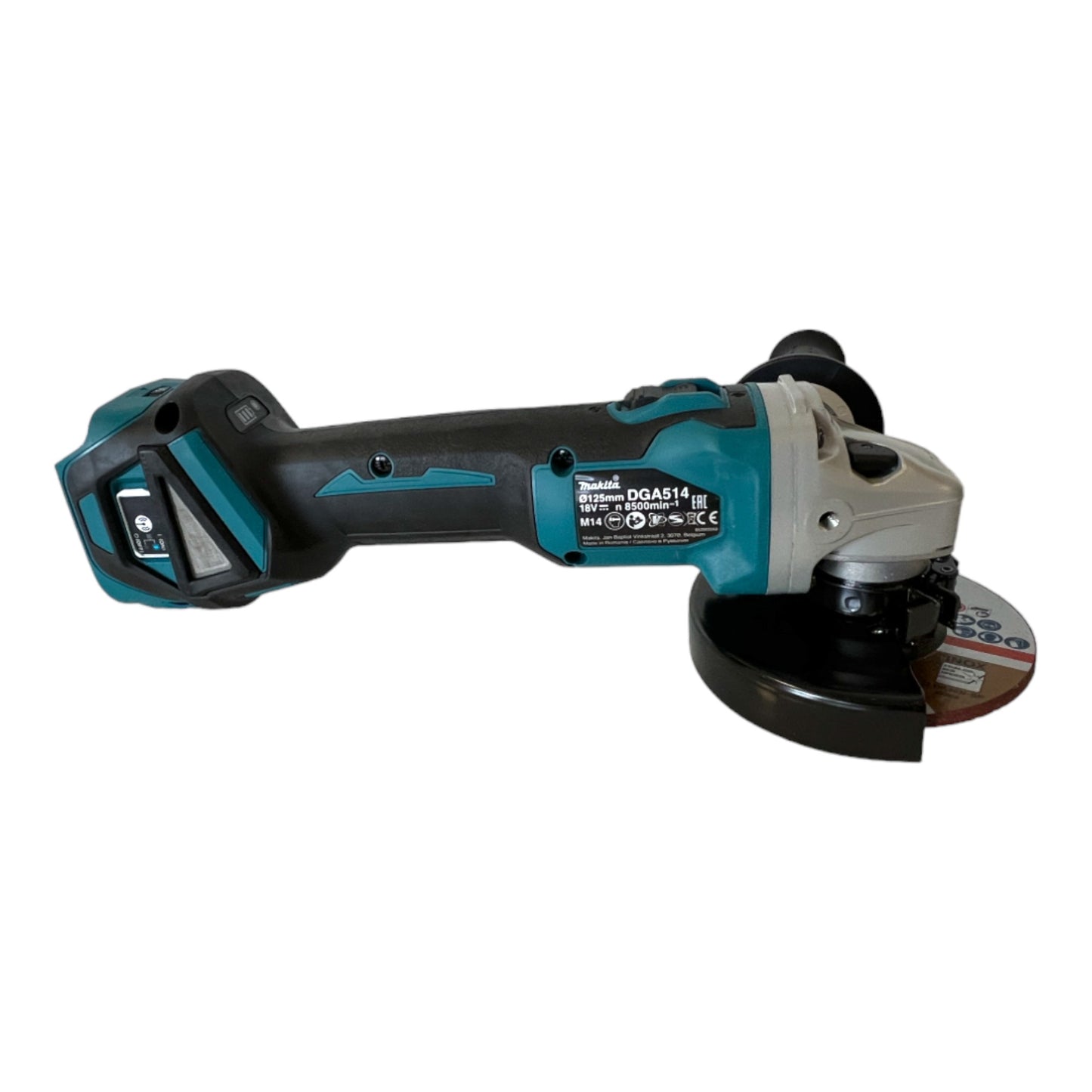 Meuleuse d'angle sur batterie Makita DGA 514 ZJU1 18 V 125 mm brushless + MAKPAC - sans batterie, sans chargeur