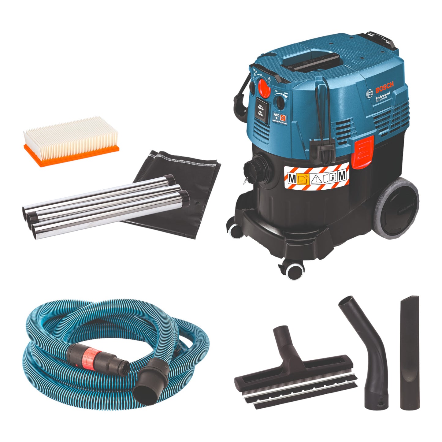 Bosch GAS 35 M AFC Aspirateur industriel professionnel 1200 W 35 l (06019C3100) classe de poussière M