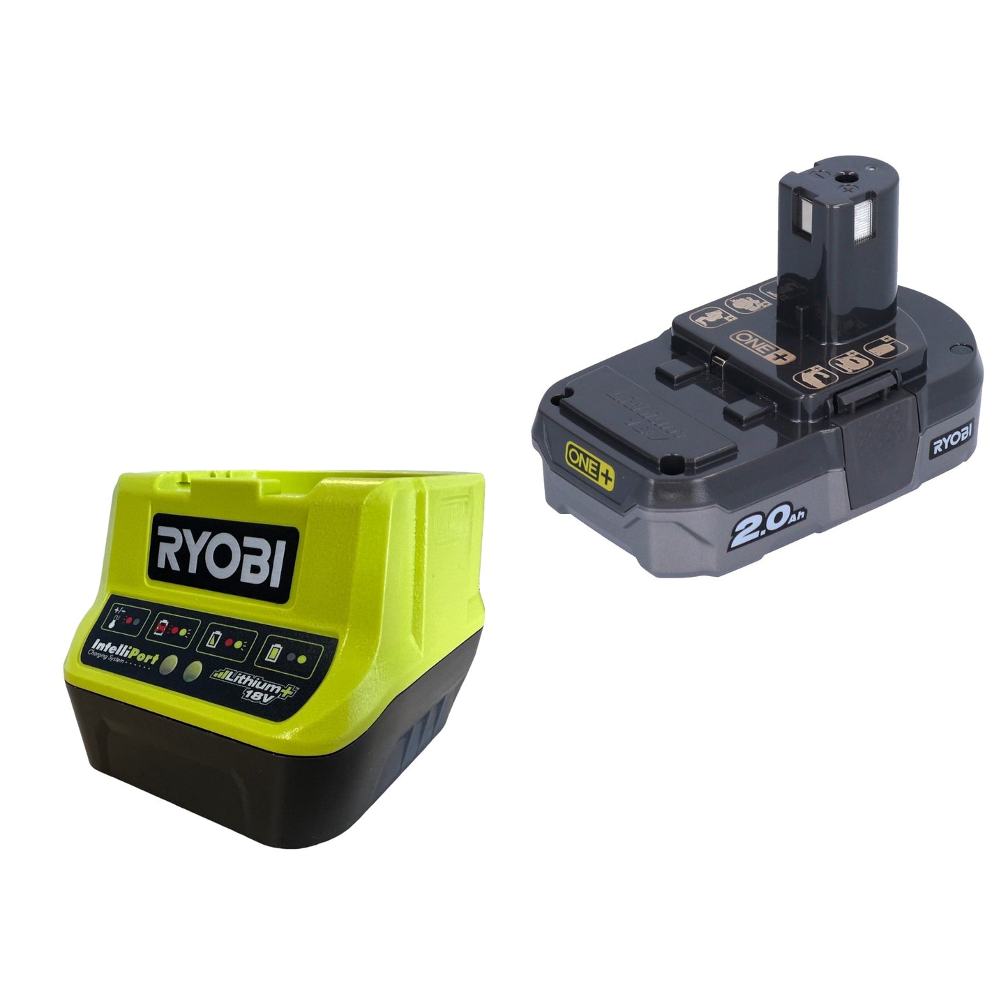 RYOBI R18PI-120GJ Akku Handkompressor 18 V 10,3 bar ( 5133005325 ) + 1x Akku 2,0 Ah + Ladegerät