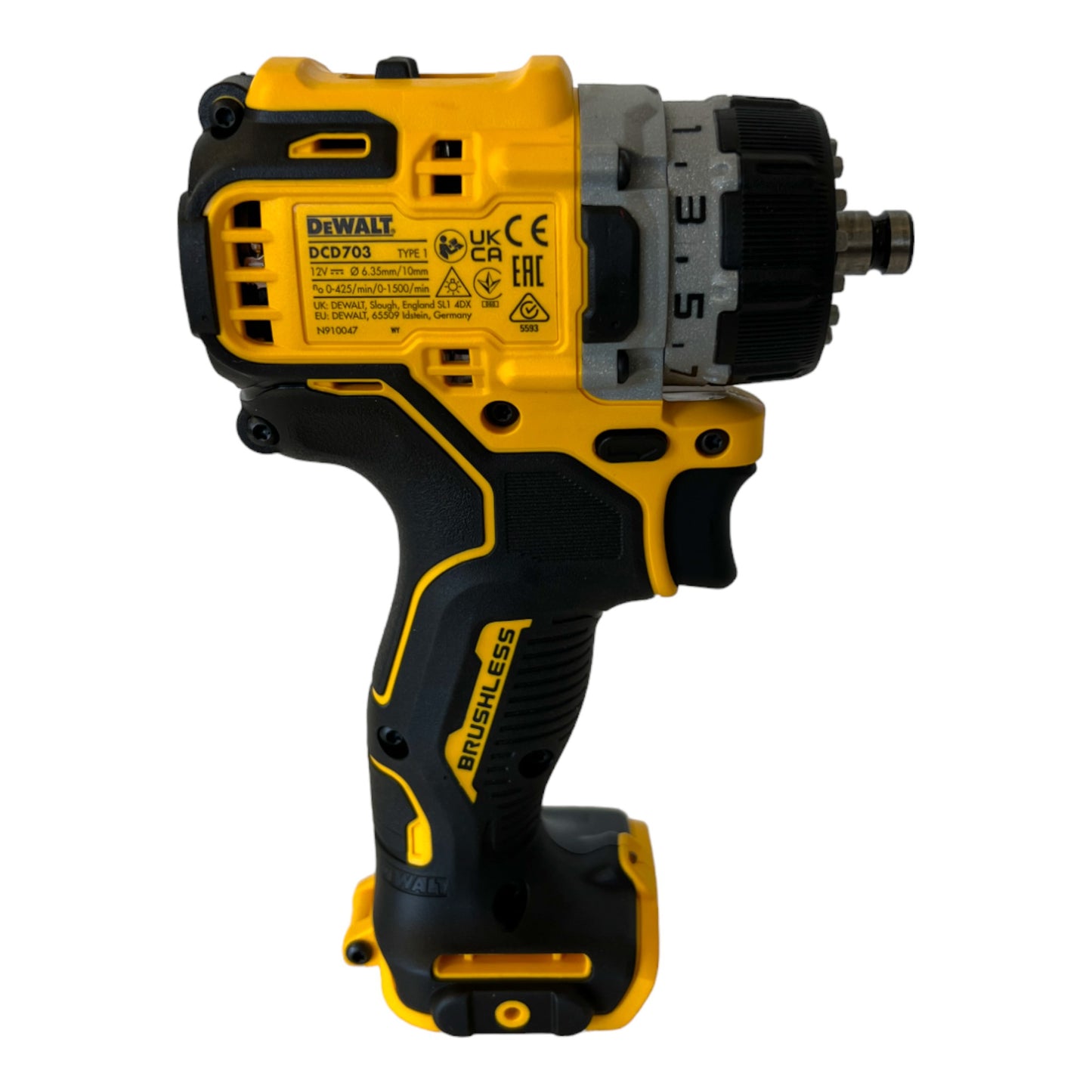 DeWalt DCD 703 NT Akku Bohrschrauber 12 V 57 Nm Brushless + 4x Aufsätze + TSTAK - ohne Akku, ohne Ladegerät