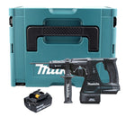 Makita DHR 243 T1J B marteau combiné à batterie 18 V 2,0 J SDS-Plus noir + 1x batterie 5,0 Ah + mandrin à changement rapide + Makpac - sans chargeur