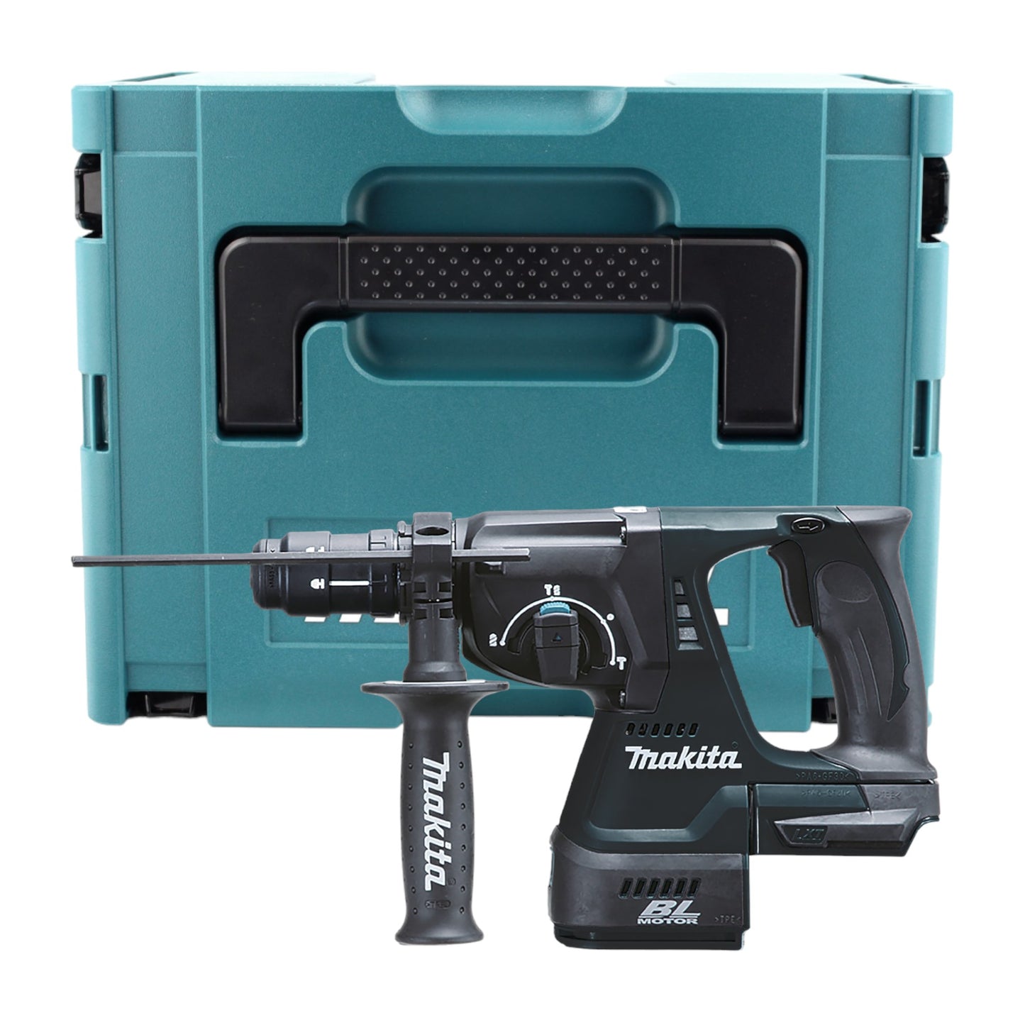 Makita DHR 243 G1J B marteau combiné à batterie 18 V 2,0 J SDS-Plus noir + 1x batterie 6,0 Ah + mandrin à changement rapide + Makpac - sans chargeur