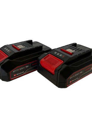 Einhell 2x 18V 2,5Ah PXC-Twinpack Power X-Change (4511524) 18V 2,5Ah Li-Ion avec indicateur de niveau de charge