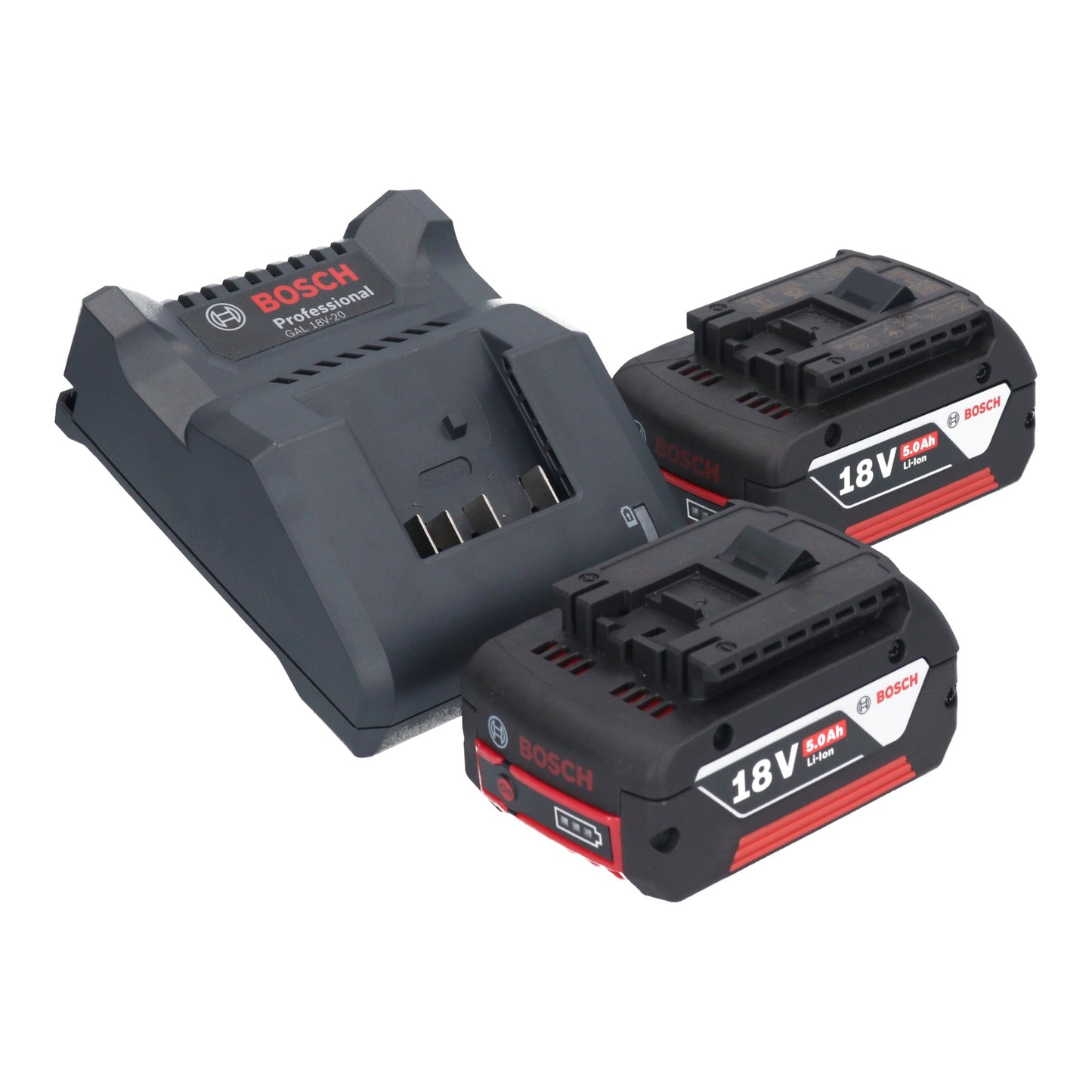 Ponceuse excentrique à batterie Bosch GEX 185-LI Professional 18 V 125 mm sans balai + 2x batteries 5,0 Ah + chargeur