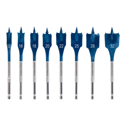 Bosch EXPERT SelfCut Speed Flachfräsbohrer Set 12 - 32 mm 8 tlg. ( 2608900335 ) für Holz