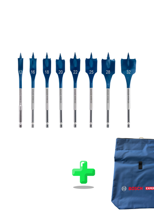 Bosch EXPERT SelfCut Speed Flachfräsbohrer Set 8 tlg. + Bosch Expert Rucksack