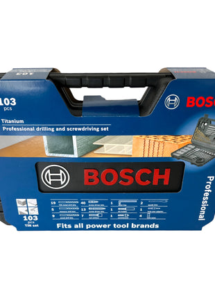 Bosch Titanium Pro jeu de forets et d'embouts de tournevis 103 pièces (2608594070)