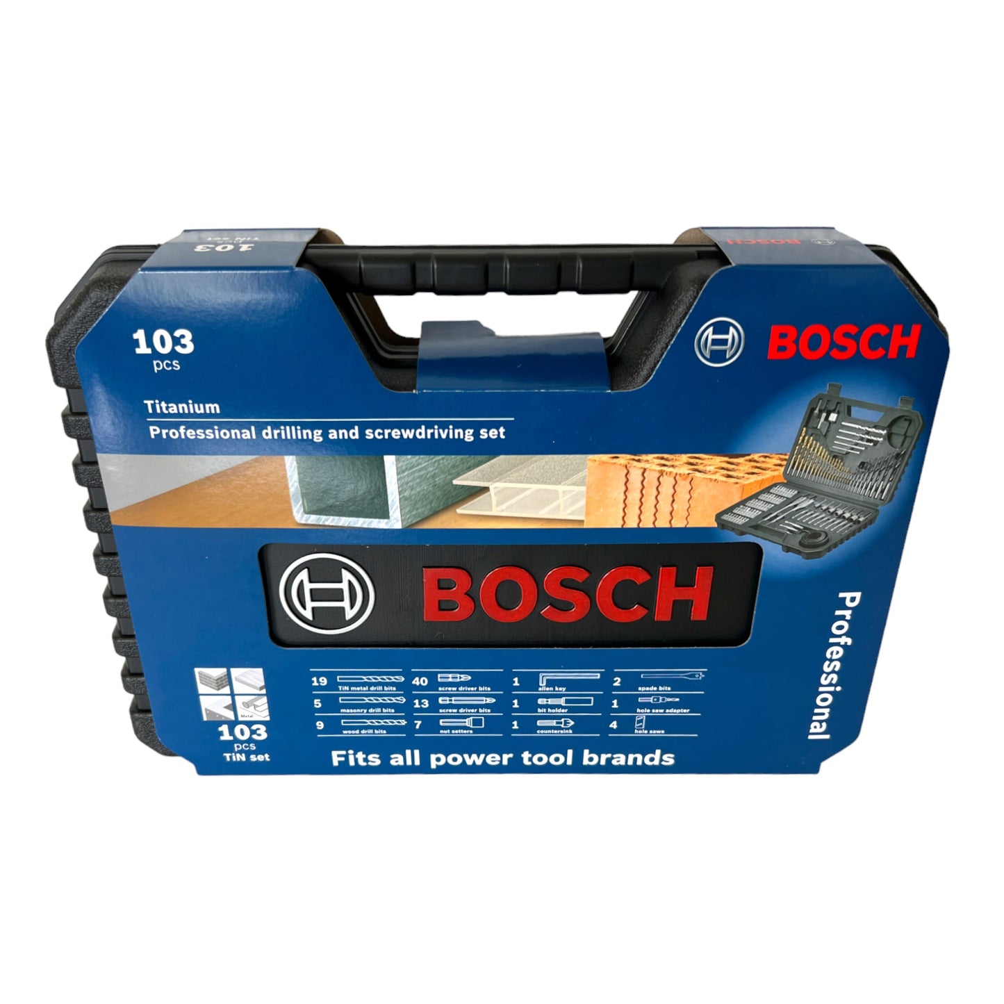 Bosch Titanium Pro jeu de forets et d'embouts de tournevis 103 pièces (2608594070)