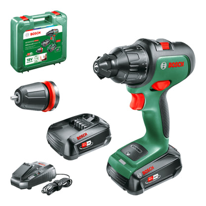 Bosch Home AdvancedImpact 18 Akku Schlagbohrschrauber 18 V 39 Nm ( 06039B5109 ) Brushless + 2x Akku 2,5 Ah + Ladegerät + Koffer