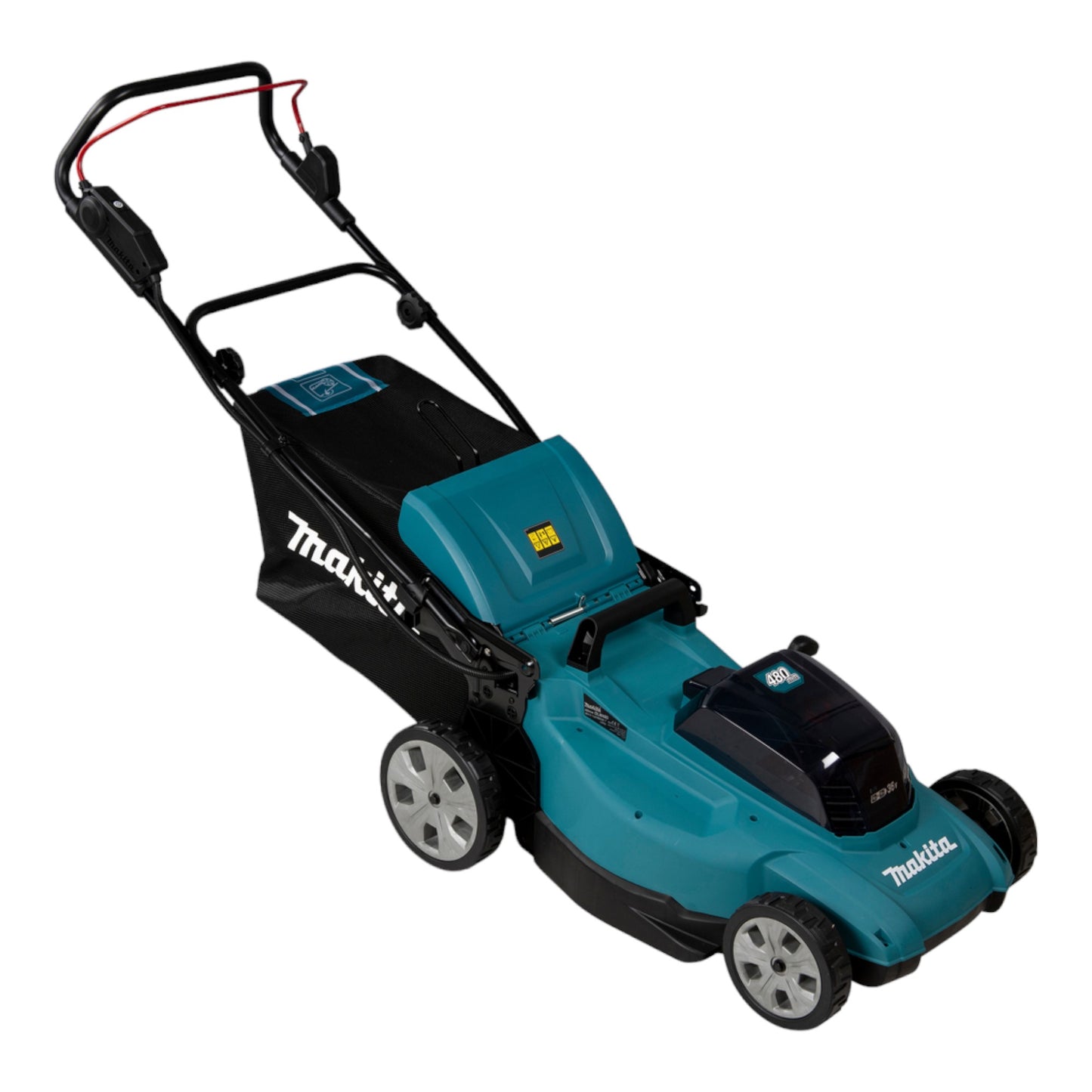 Makita DLM 480 CF2 Akku Rasenmäher 36 V ( 2x 18 V ) 48 cm 62 l + 2x Akku 3,0 Ah + Ladegerät